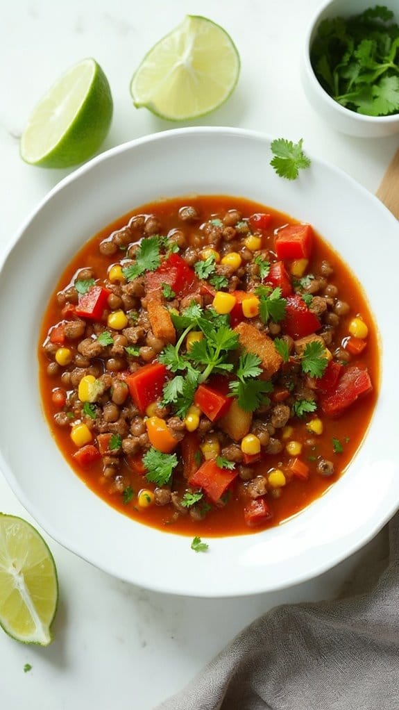 spicy mexican lentil stew