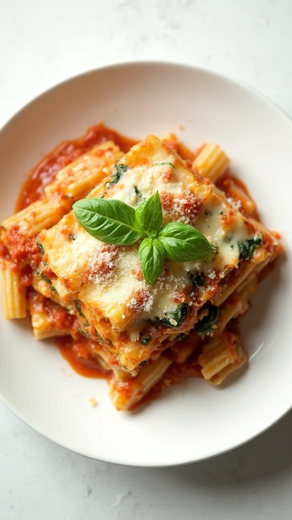 spinach baked ziti recipe