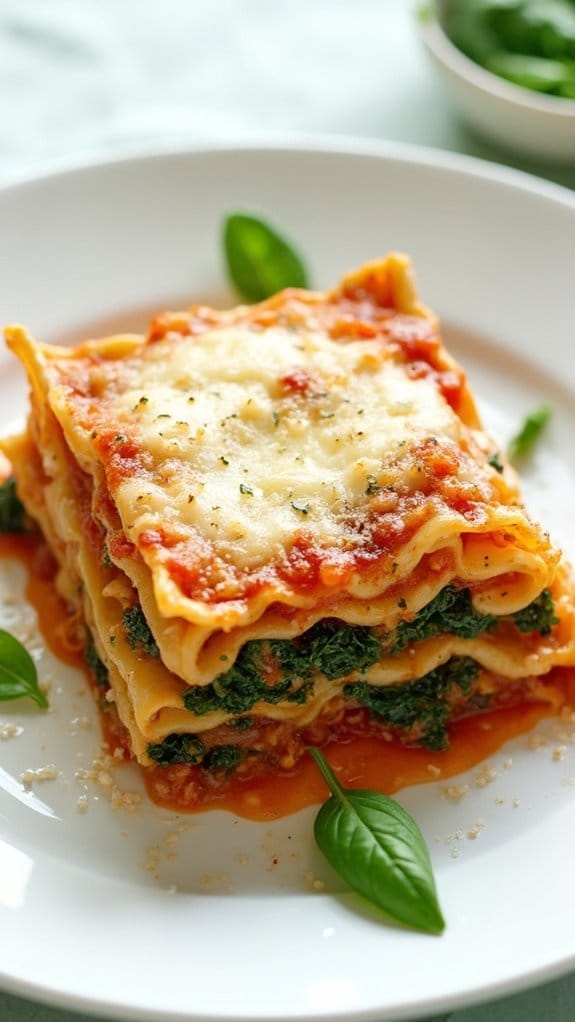 spinach ricotta layered dish