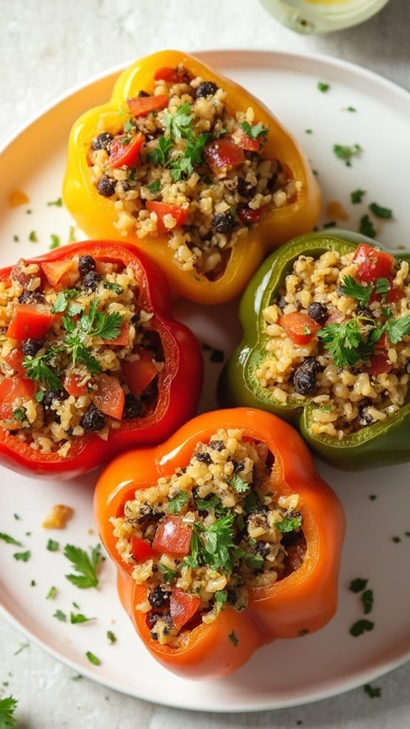 stuffed peppers with peas