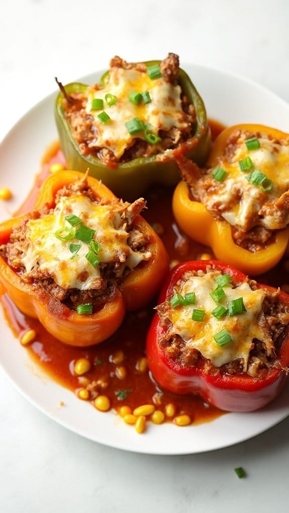 stuffed peppers with pulled pork