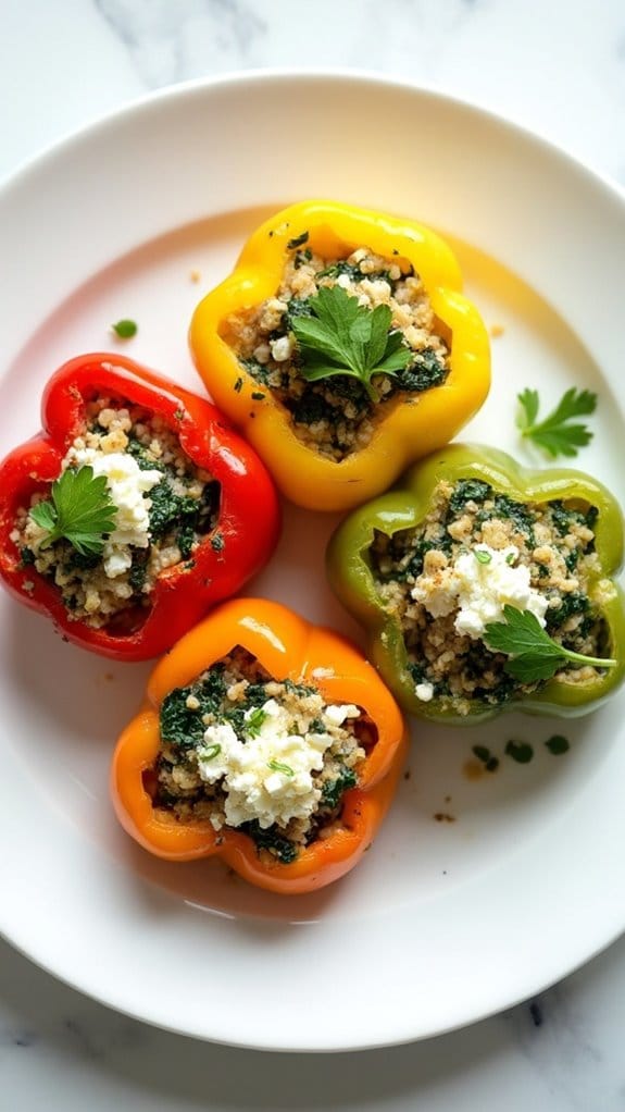 stuffed peppers with spinach