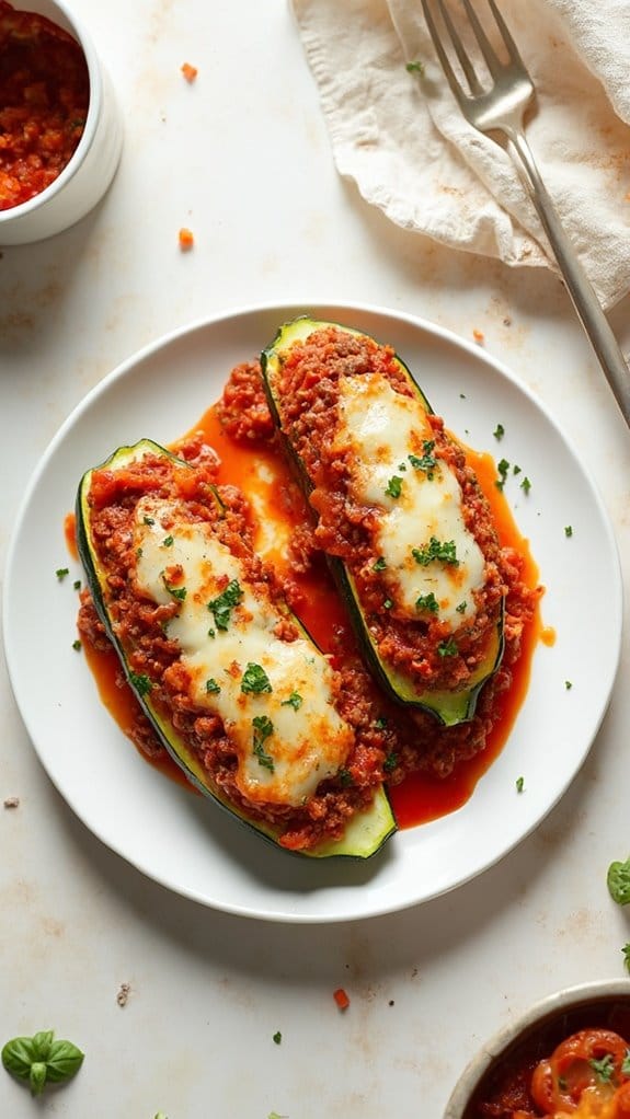 stuffed zucchini with beef