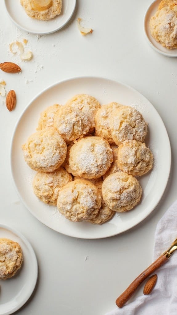 sweet almond meringue cookies