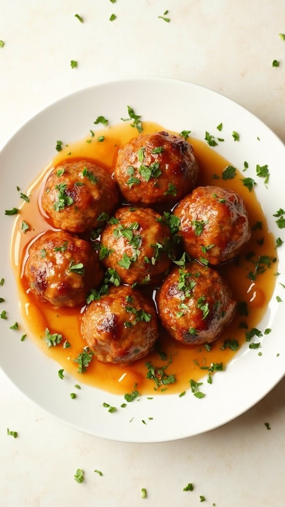 sweet and savory meatballs