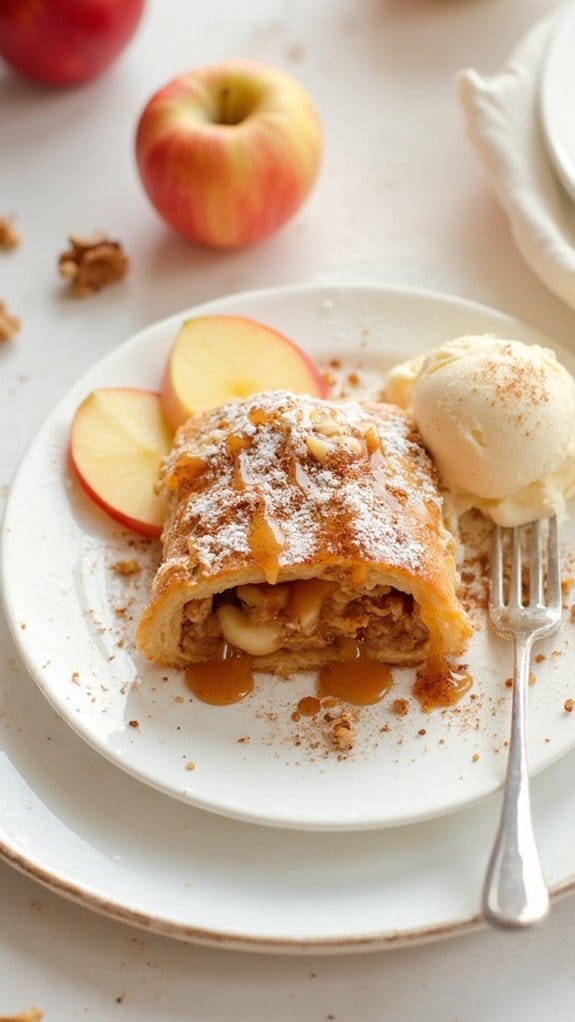 sweet caramel apple pastry