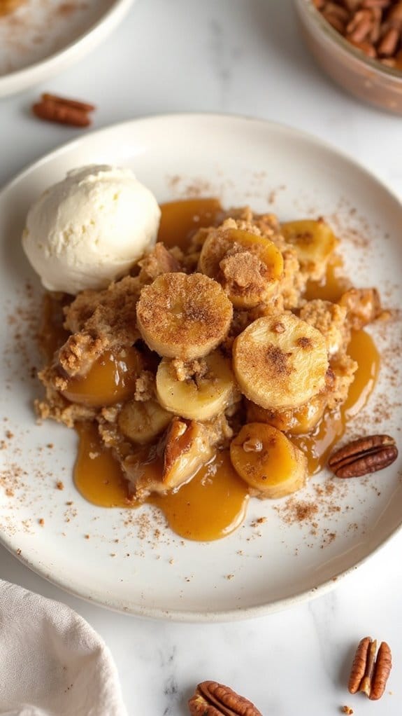 sweet caramelized banana dessert