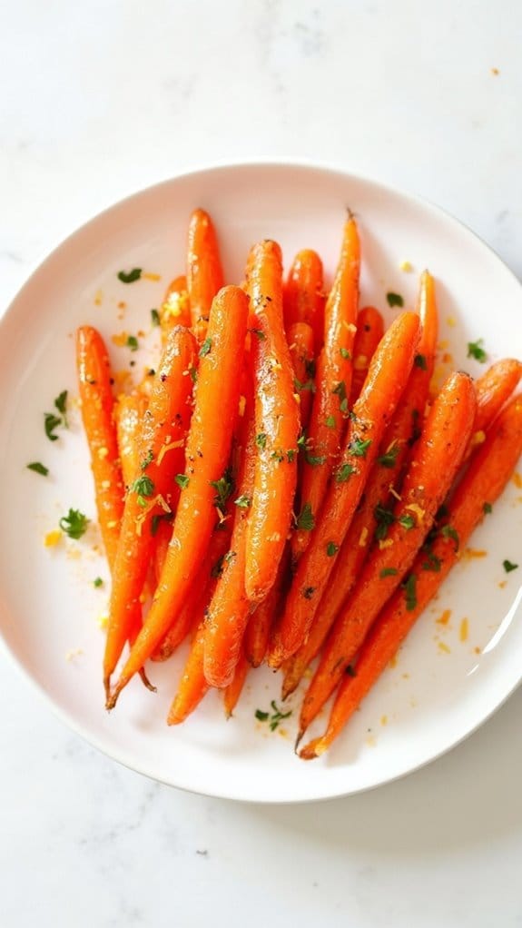 sweet citrus flavored carrots