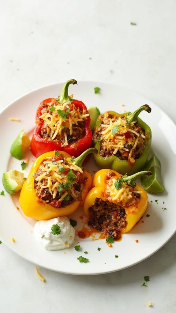 taco inspired stuffed bell peppers