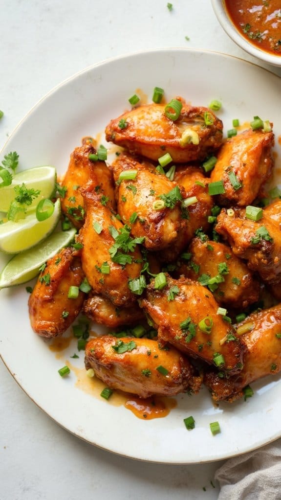 thai inspired chicken wings