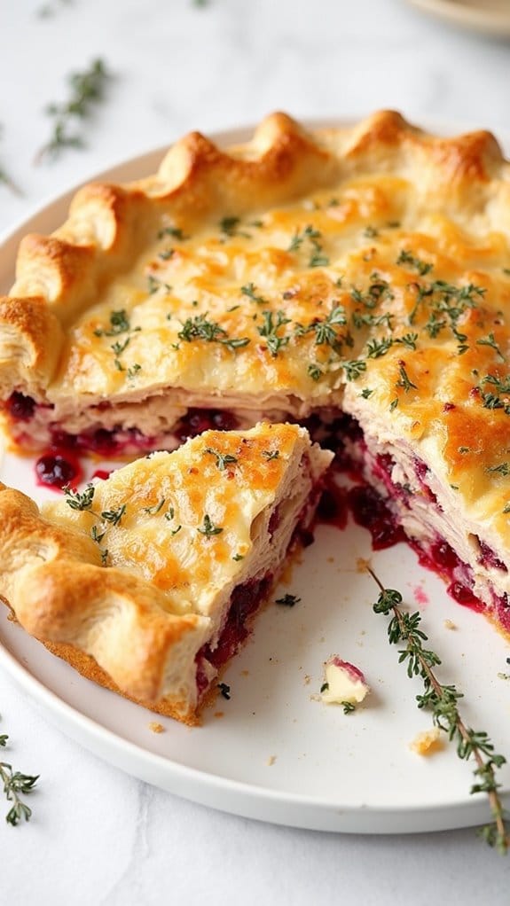 Thanksgiving Turkey Cranberry Brie Surprise