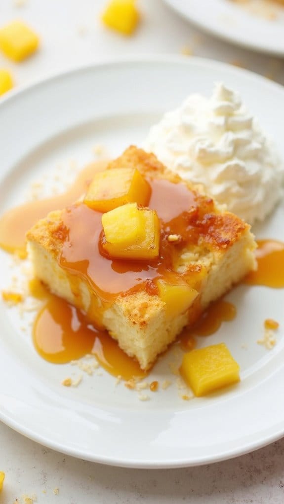 tropical fruit bread pudding