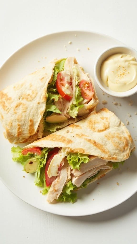 turkey avocado tortilla wraps