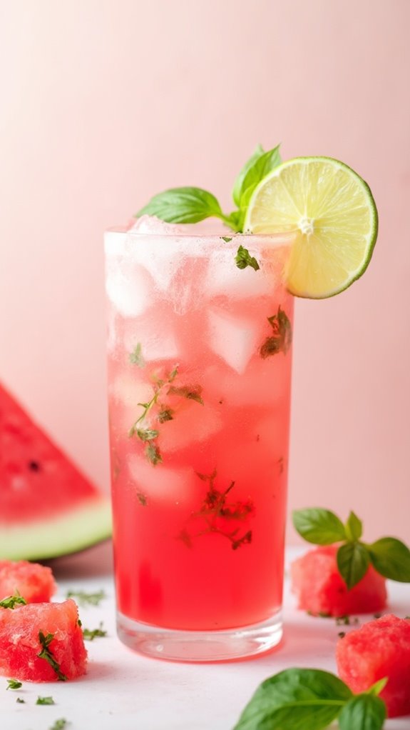 watermelon and basil drink