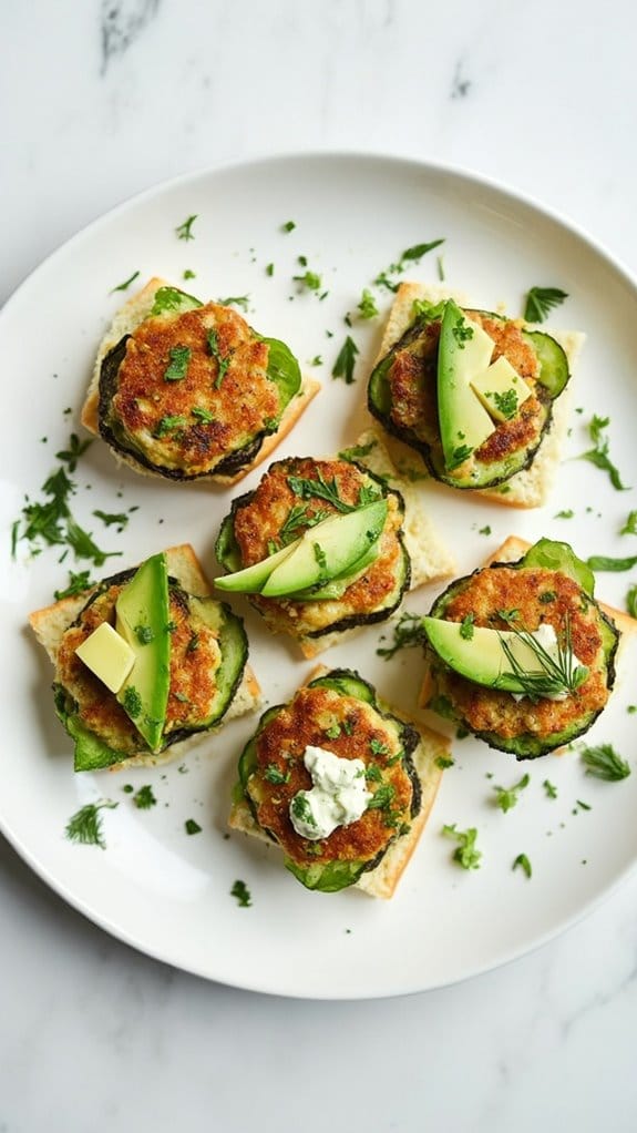 zucchini fritters in sliders