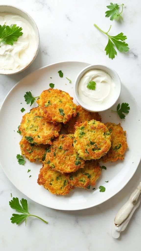 zucchini fritters with buttermilk