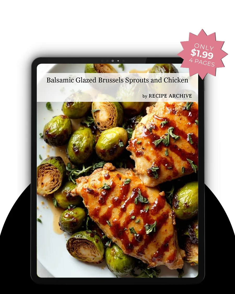 Balsamic Glazed Brussels Sprouts and Chicken
