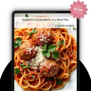 Spaghetti and Meatballs on a Sheet Pan